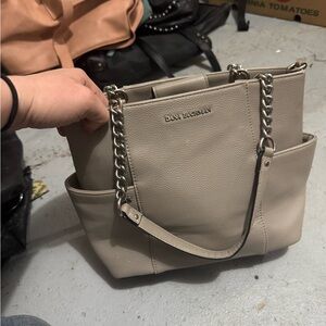 DKNY Beige Leather Tote Bag